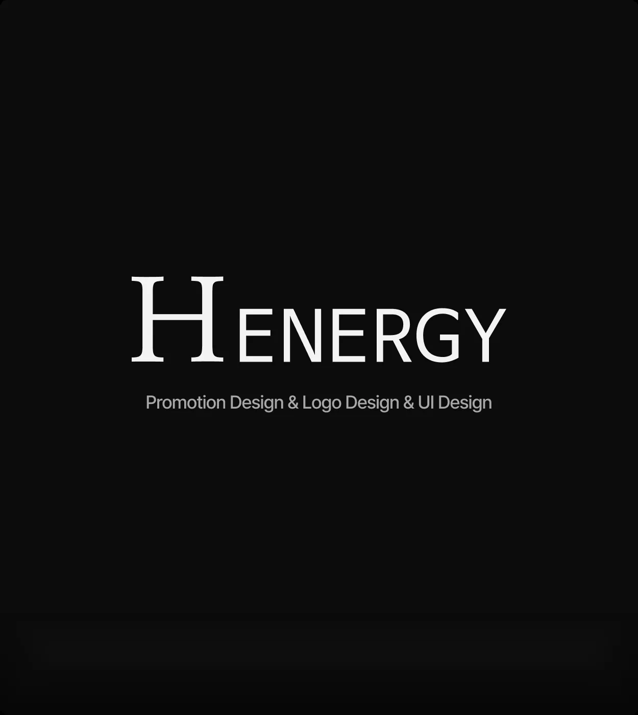 H energy 로고와 Promotion Design, Logo Design, UI Design 문구
