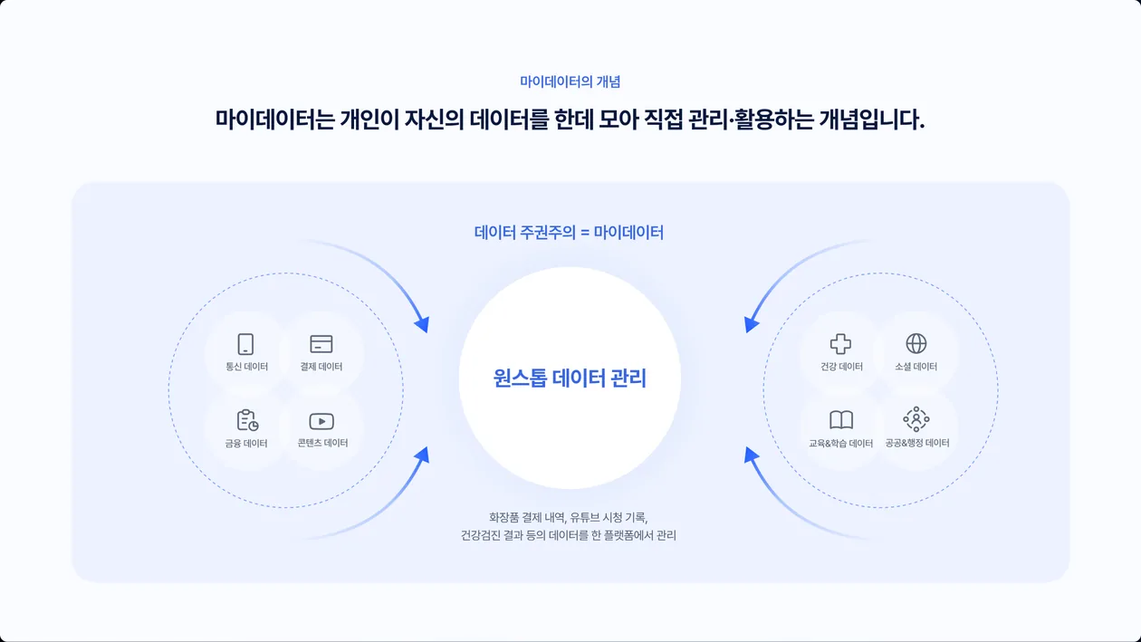 마이데이터의 개념 상세 화면
